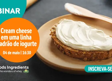 Cream cheese em uma linha padrão de iogurte