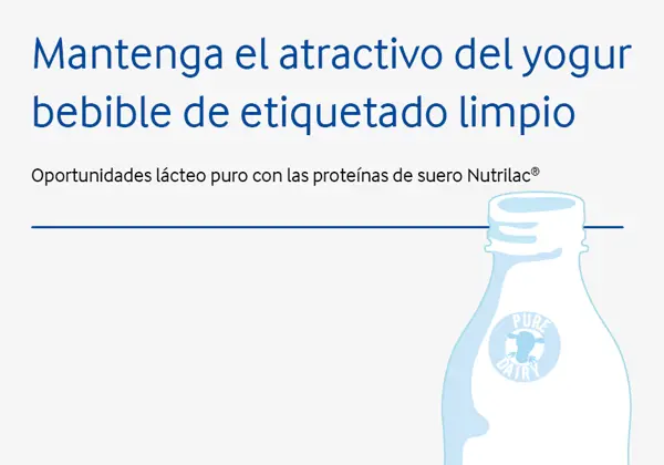 Mantenga el atractivo en el yogur bebible de etiquetado limpio